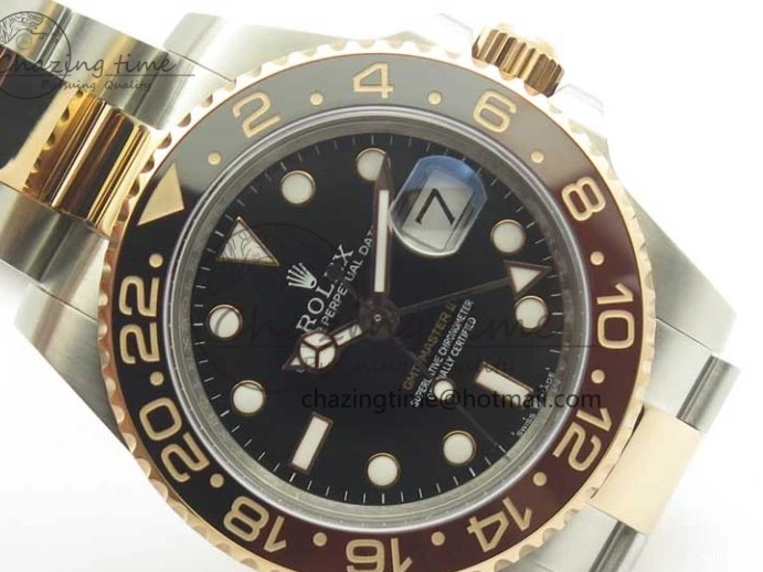 SS SS RG II Edition Black RG Black Bezel Best Dial GMF 126711CHNR 904L on GMT-Master Ceramic 904L Brown A2836 Bracelet 0510